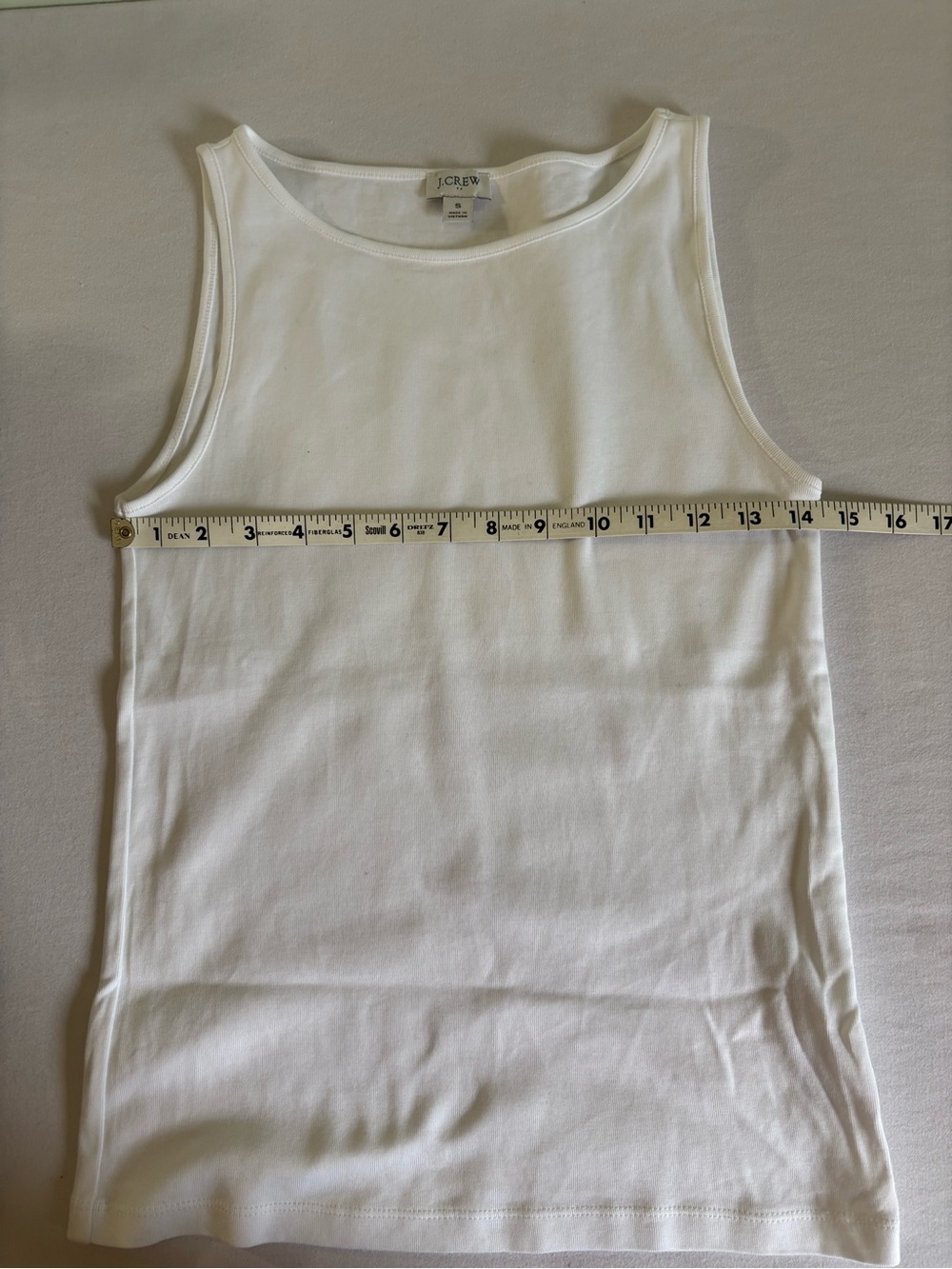 J.Crew White Ribbed Tank Top Size Small NWOT Style - Picture 4 of 5